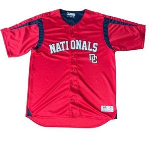 Vintage Washington Nationals DC Men's Red MLB Jersey Sz L